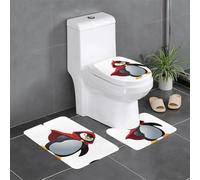 Set di 3 tappeti da bagno 61 x 40,6 cm WHJSSF Cappuccetto Rosso con stampa pinguino facile da pulire, assorbente e durevole