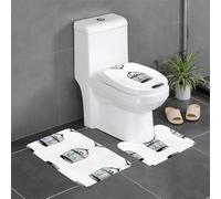 Set di 3 tappeti da bagno 61 x 40,6 cm WHJSSF Ghost in The Cage antiscivolo per WC, toeletta e copertura, facile da pulire