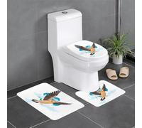 Set di 3 tappeti da bagno 61 x 40,6 cm WHJSSF Il passero attraverso le nuvole stampe facili da pulire, assorbenti e durevoli