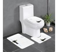 Set di 3 tappeti da bagno 61 x 40,6 cm WHJSSF vela elfi stampe facili da pulire, assorbenti e durevoli