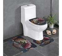 Set di 3 tappeti da bagno 61 x 40,6 cm YYHWHJDE The Magnificent Tree Picture antiscivolo tappetini per WC, Vanity & coperchio coperchio, facile da pulire