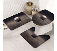 Set di 3 tappeti da bagno a forma di U, tappetini da bagno in microfibra antiscivolo + tappetino per copriwater, morbidi e assorbenti, decorazione per la casa