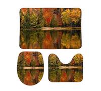Set di 3 Tappeti da Bagno Algonquin Provincial Park Canisbay Lake Comodi Tappetini Per WC Morbido Tappetino girowater a Forma di U per WC Bagno