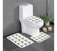 Set di 3 tappetini antiscivolo con dinosauro WHJSHOP in sella a una moto con stampa a forma di U, strettamente attaccati, assorbenti e durevoli, spessi e confortevoli