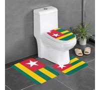 Set di 3 tappetini antiscivolo con stampa WHJSHOP Flag of Togo, a forma di U, strettamente attaccato, assorbente e durevole, spesso e confortevole