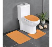 Set di 3 tappetini antiscivolo da bagno 61 x 40,6 cm YYHWHJDE Sunset Red Sun Pattern Contour, tappeti ovali e rettangolari per WC, toeletta e servizi igienici