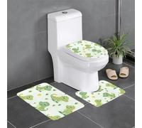 Set di 3 tappetini antiscivolo HYTTER con simpatico dinosauro stampato a forma di U, strettamente attaccato, assorbente e durevole, spesso e confortevole