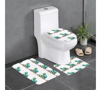 Set di 3 tappetini antiscivolo HYTTER Little Turtle e pietre colorate stampate a forma di U, strettamente attaccato, assorbente e durevole, spesso e confortevole