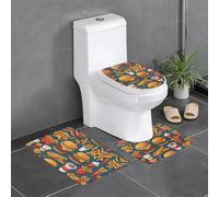 Set di 3 tappetini antiscivolo HYTTER Lots of Tasty Food stampato a forma di U, strettamente attaccato, assorbente e durevole, spesso e confortevole