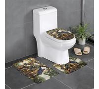 Set di 3 tappetini antiscivolo in flanella, 61 x 40,6 cm, immagine YYHWHJDE House Under The Vines, spessore e assorbente, per bagno e WC
