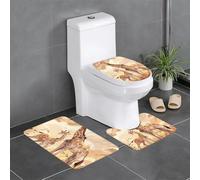 Set di 3 tappetini antiscivolo in flanella 61 x 40,6 cm YYHWHJDE giraffa madre e bambino immagine spessa e assorbente per bagno e WC
