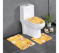 Set di 3 tappetini antiscivolo MJHKXLJ Adorable Puppy Stampe U a forma di U, strettamente attaccato, assorbente e durevole, spesso e confortevole
