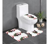 Set di 3 tappetini antiscivolo MJHKXLJ Horror Piranha con stampe a forma di U, strettamente attaccato, assorbente e durevole, spesso e confortevole