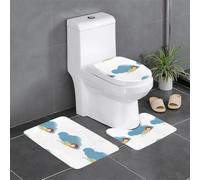 Set di 3 tappetini antiscivolo MJHKXLJ Little Girl sdraiata sulle nuvole con stampe a forma di U, strettamente attaccato, assorbente e durevole, spesso e confortevole