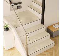 Set di 3 tappetini antiscivolo per scale imbottiti per la sicurezza e l'arredamento, 30 x 80 cm, per interni e antiscivolo