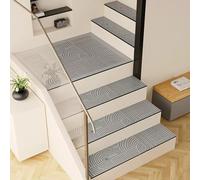 Set di 3 tappetini antiscivolo per scale imbottiti per la sicurezza e l'arredamento, 30 x 80 cm, per interni e antiscivolo
