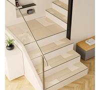 Set di 3 tappetini antiscivolo per scale imbottiti per la sicurezza e l'arredamento, 30 x 80 cm, per interni e antiscivolo