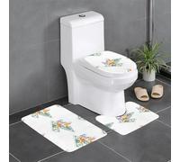 Set di 3 tappetini antiscivolo WHJSHOP Burning Desire stampa a forma di U, strettamente attaccati, assorbenti e durevoli, spessi e confortevoli