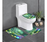 Set di 3 tappetini antiscivolo YYHHAOFA Magic Garden con motivo a U, strettamente attaccati, assorbenti e durevoli, spessi e confortevoli