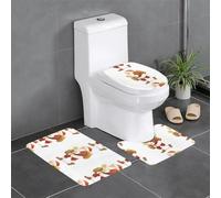 Set di 3 tappetini antiscivolo YYHWHJDE Babbo Natale che trasportano monete dorate motivo a forma di U, strettamente attaccati, assorbenti e durevoli, spessi e confortevoli