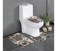 Set di 3 tappetini antiscivolo YYHWHJDE Beautiful Landscape Painting 2 Pattern U a forma di U, strettamente attaccato, assorbente e durevole, spesso e confortevole