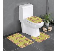 Set di 3 tappetini antiscivolo YYHWHJDE con divertente motivo koala a forma di U, strettamente attaccato, assorbente e durevole, spesso e confortevole