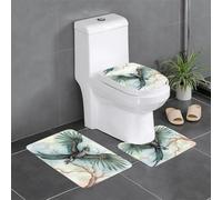 Set di 3 tappetini antiscivolo YYHWHJDE Flying Bird in Tree Stampe a forma di U, strettamente attaccato, assorbente e durevole, spesso e confortevole