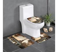 Set di 3 tappetini antiscivolo YYHWHJDE French Paris Tour Eiffel Tower con stampe a forma di U, strettamente attaccati, assorbenti e durevoli, spessi e confortevoli