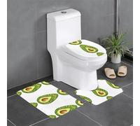 Set di 3 tappetini antiscivolo YYHWHJDE Premium Avocado Pattern U a forma di U, strettamente attaccati, assorbenti e durevoli, spessi e confortevoli