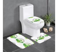 Set di 3 tappetini antiscivolo YYHWHJDE Rainbow Full of Clover Pattern U a forma di U, strettamente attaccati, assorbenti e durevoli, spessi e confortevoli