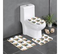 Set di 3 tappetini antiscivolo YYHWHJDE Rainbow on The Mountain Top Pattern U a forma di U tappetino per WC strettamente attaccato, assorbente e durevole, spesso e confortevole