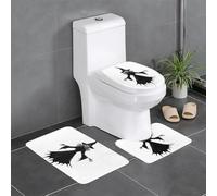 Set di 3 tappetini antiscivolo YYHWHJDE The Evil Magic Witch, a forma di U, strettamente attaccati, assorbenti e durevoli, spessi e confortevoli
