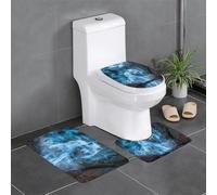 Set di 3 tappetini da bagno antiscivolo, 61 x 40,6 cm, con stampa HJFCZH Walking Wolf rettangolare, a forma di U e a forma di O, per WC, toeletta e bagno
