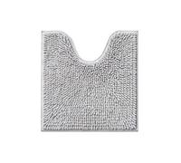 Set di 3 tappetini da bagno Set di tappeti per bagno in stile moderno | Chenille antiscivolo e lavabile retro in PVC Facile da pulire Antimuffa Per Vasca da Come WC (Grigio scuro)