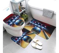 Set di 3 tappetini da bagno super assorbenti, tappetino da bagno antiscivolo, lavabile, tappetino da bagno e copriwater, tappetino da bowling, tappetino da bagno per doccia