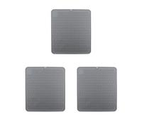 Set di 3 tappetini in silicone resistenti al calore, ad asciugatura rapida, 45 x 40 cm, colore grigio, tappetini da cucina per una facile pulizia e protezione del lavandino, antiscivolo e impermeabili