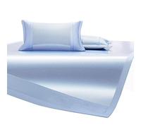 Set di 3 tappetini rinfrescanti per dormire, lavabili, pieghevoli, in rattan, 1,5 m x 2 m, blu, comodo, per rilassarsi nella stagione calda