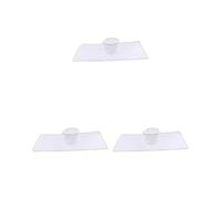 Set di 3 tappetini riutilizzabili per lettino da massaggio con foro per il viso, colore bianco