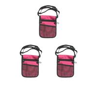 Set di 3 tasche portaoggetti da infermiere, con tasca extra per la cura della vita, colore rosso
