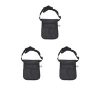 Set di 3 tasche portaoggetti per infermiere, con tasca extra, kit per la cura della vita, colore nero