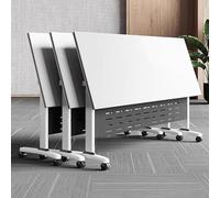 Set di 3 tavoli da conferenza, pieghevoli, mobili, con ruote, design superiore, per ufficio e sale riunioni, 180 x 60 x 75 cm, per seminari e collaborazioni
