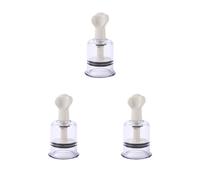 Set di 3 tazze di agopuntura cinese a vuoto, con ventosa, fisiche, 105 x 53 mm