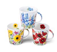 Set Di 3 Tazze DUNOON Cairngorm Campagna Con Fiori Formano