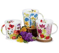 Set Di 3 Tazze DUNOON, Tazze Cairngorm Cottage Border Con Fiori Formano