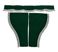 Set Di 3 Tende Interne In Pile Verde Con Frange Bianche Per Trucks 24/7 AUTO