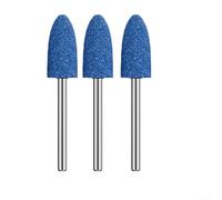 Set di 3 teste di rettifica con materiale in corindone di cromo, progettate per la rimozione della ruggine e la lucidatura dei metalli utilizzando trapano elettrico in diverse forme (8 mm)