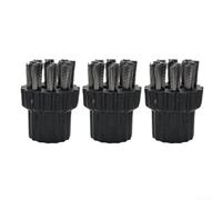 Set di 3 testine per scopa a vapore M8, con spazzole morbide e in ottone per una pulizia efficace (acciaio inossidabile M8)