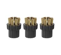 Set di 3 testine per scopa a vapore M8, con spazzole morbide e in ottone per una pulizia efficace (spazzola in rame M8)