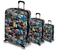 Set di 3 Trolley Valigie Rigide da Viaggio Valigia Bagaglio a Mano Media Grande