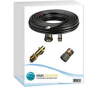 Set di 3 tubi di pulizia per Kärcher Workzone Aldi Craft HD HDS e altri - Connettore 1/8" AG: M22 x 1,5 IG & adattatore a baionetta & ugello rotante (55 metri)